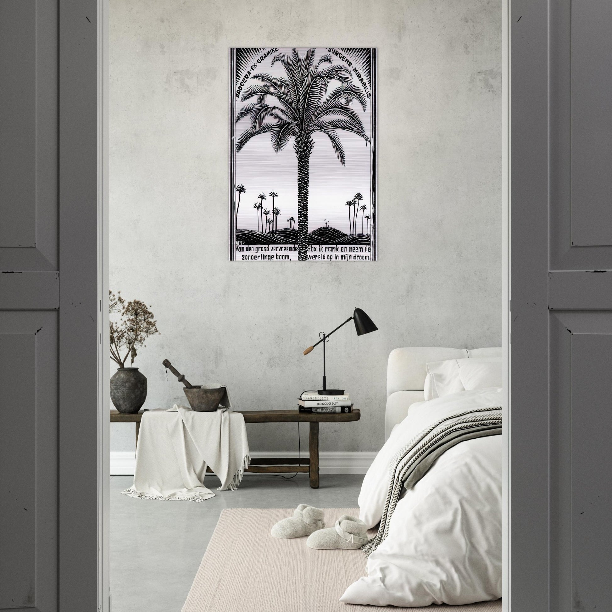 PALM TREE 1 - MC Escher Brushed Aluminum Print - 70x100 cm / 28x40 inches | MC Escher Aluminum Print | MC Escher Prints