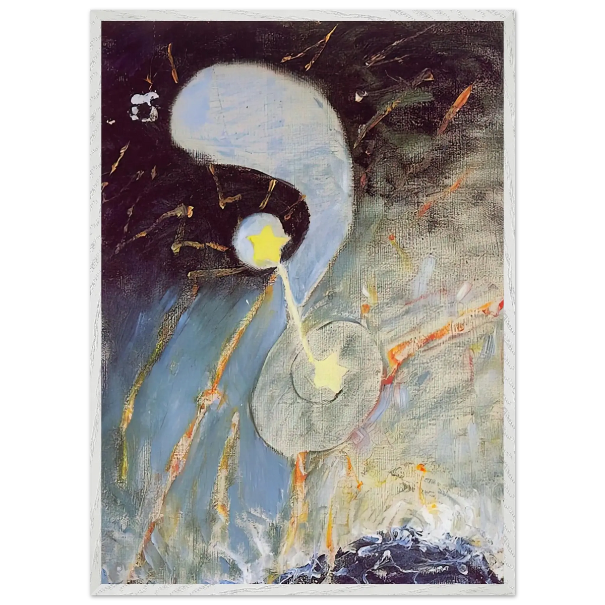 Hilma af Klint - CHAOS NR 2 1906 Wall art - 40x50 cm / 16x20 Inches - Premium Wooden Framed Poster With Fine Art Paper - Wood frame
