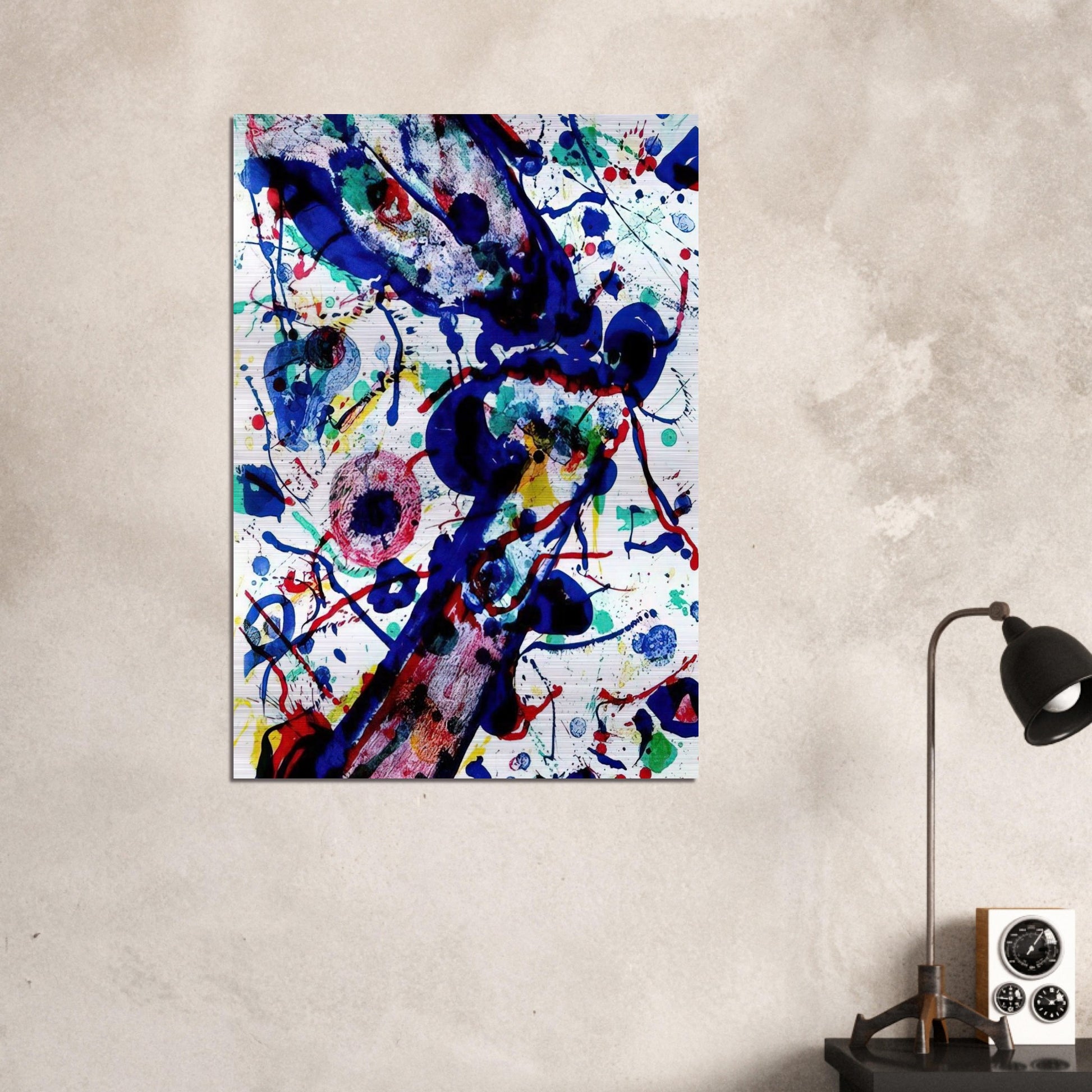 Untitled from Michel Waldberg s Posmes dans le ciel - Sam Francis Brushed Aluminum Print - 70x100 cm / 28x40 inches | Sam Francis Aluminum Print | Sam Francis Prints