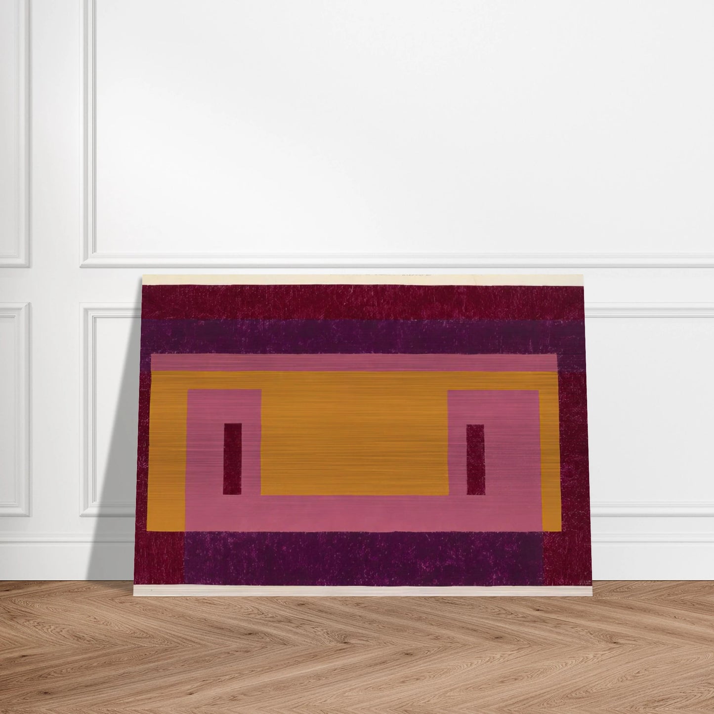 VARIANT ADOBE FAMILIAR FRONT 1948 - Josef Albers Brushed Aluminum Print - 70x100 cm / 28x40 inches | Josef Albers Aluminum Print | Josef Albers Prints