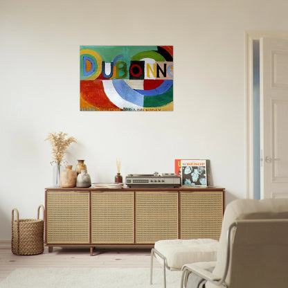 DUBONNET - Sonia Delaunay Brushed Aluminum Print - 70x100 cm / 28x40 inches | Sonia Delaunay Aluminum Print | Sonia Delaunay Prints