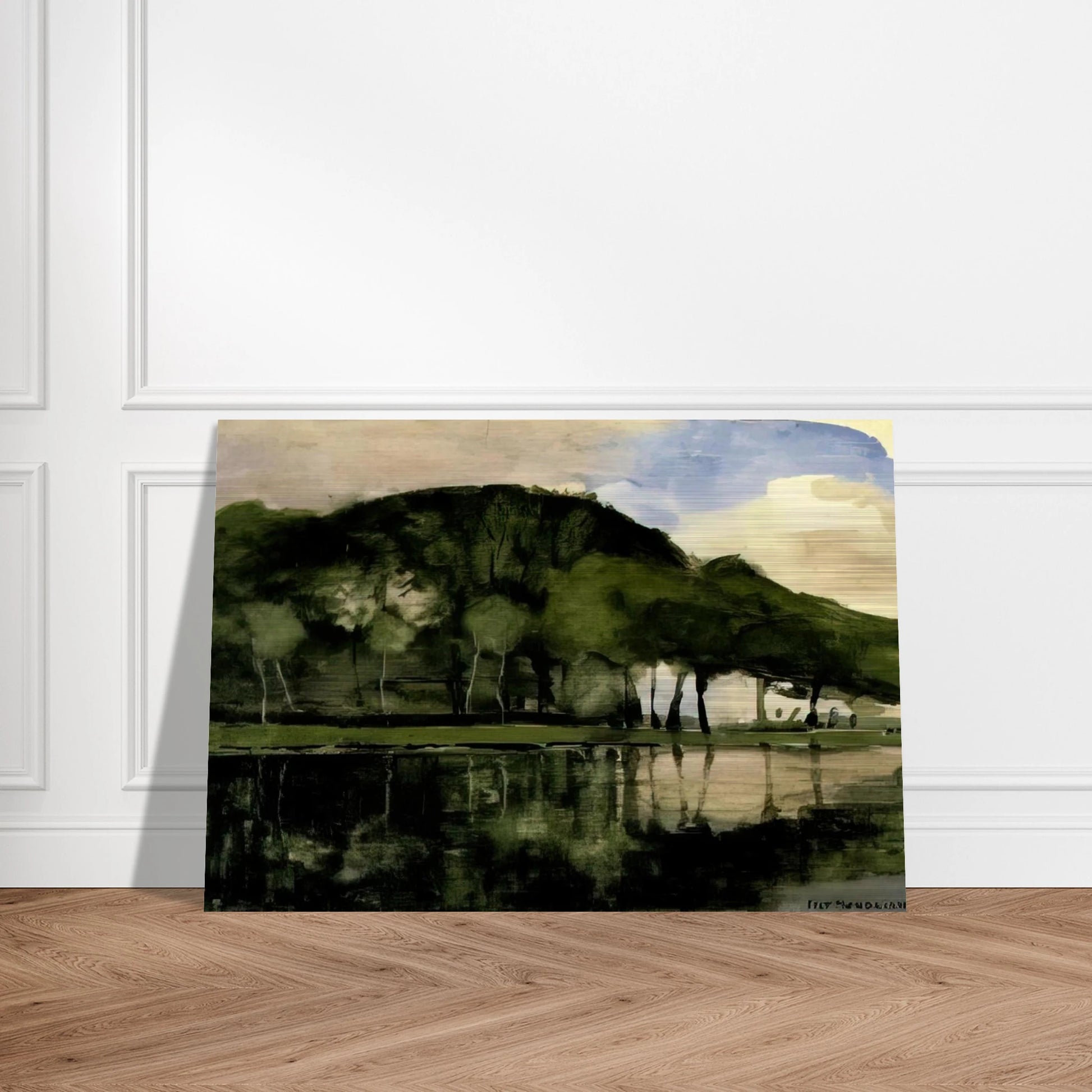 Along the Amstel - Piet Mondrian Brushed Aluminum Print - 70x100 cm / 28x40 inches | Piet Mondrian Aluminum Print | Piet Mondrian Prints