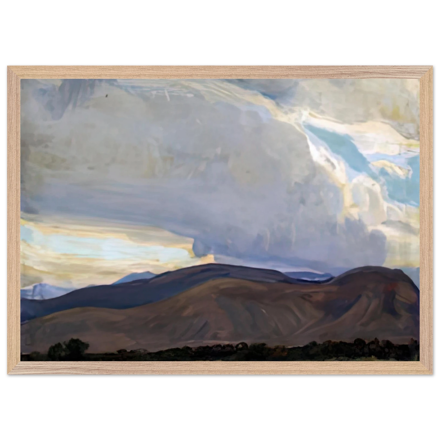 Maynard Dixon - STORM FROM THE SIERRA 1937 Wall art - 30x45 cm / 12x18 inches - Premium Wooden Framed Poster With Fine Art Paper-canvas - Wood frame