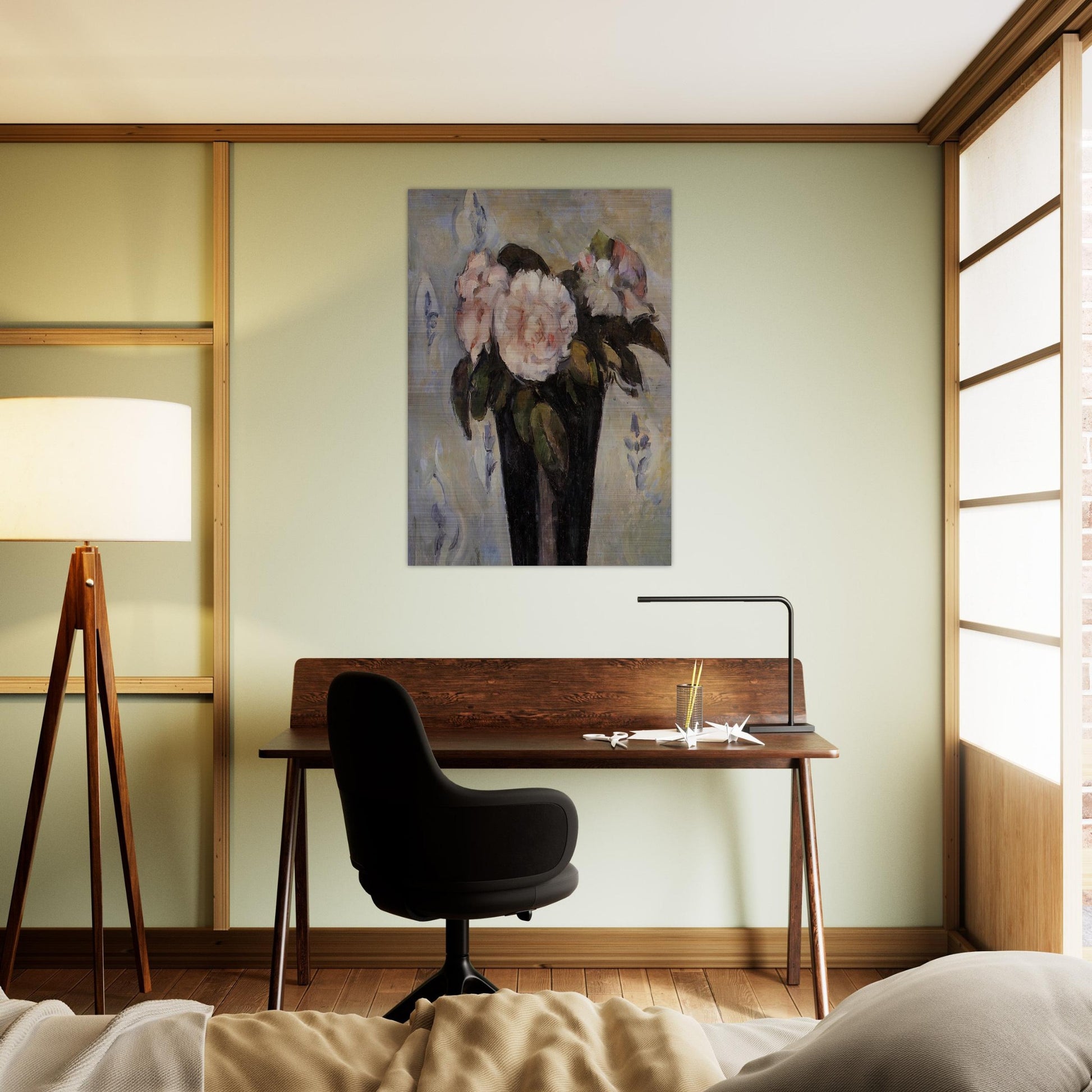 Dark Blue Vase - Paul Cézanne Brushed Aluminum Print - 70x100 cm / 28x40 inches | Paul Cézanne Aluminum Print | Paul Cézanne Prints
