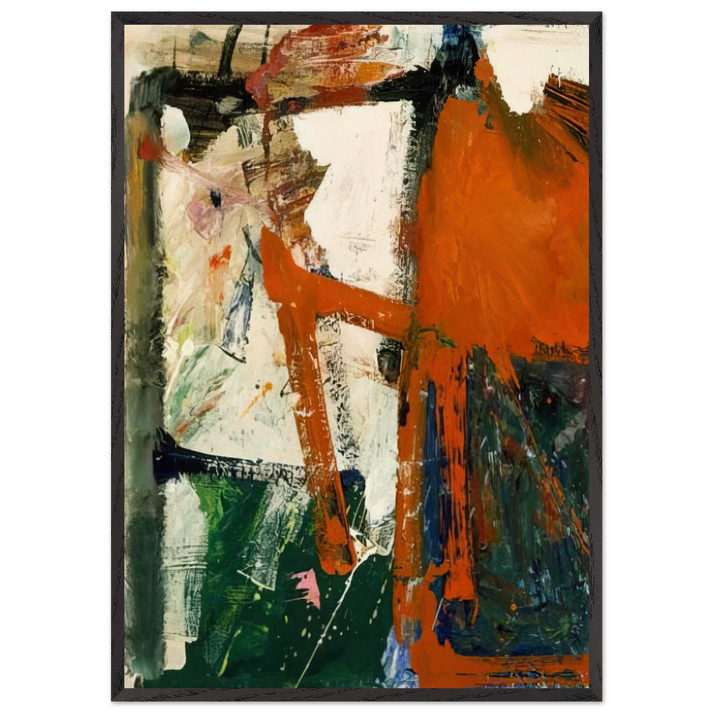 Up Mousehole - 1962 - Hassel Smith 70x100 cm / 28x40 inches Framed Art Print – Black Wooden Frame