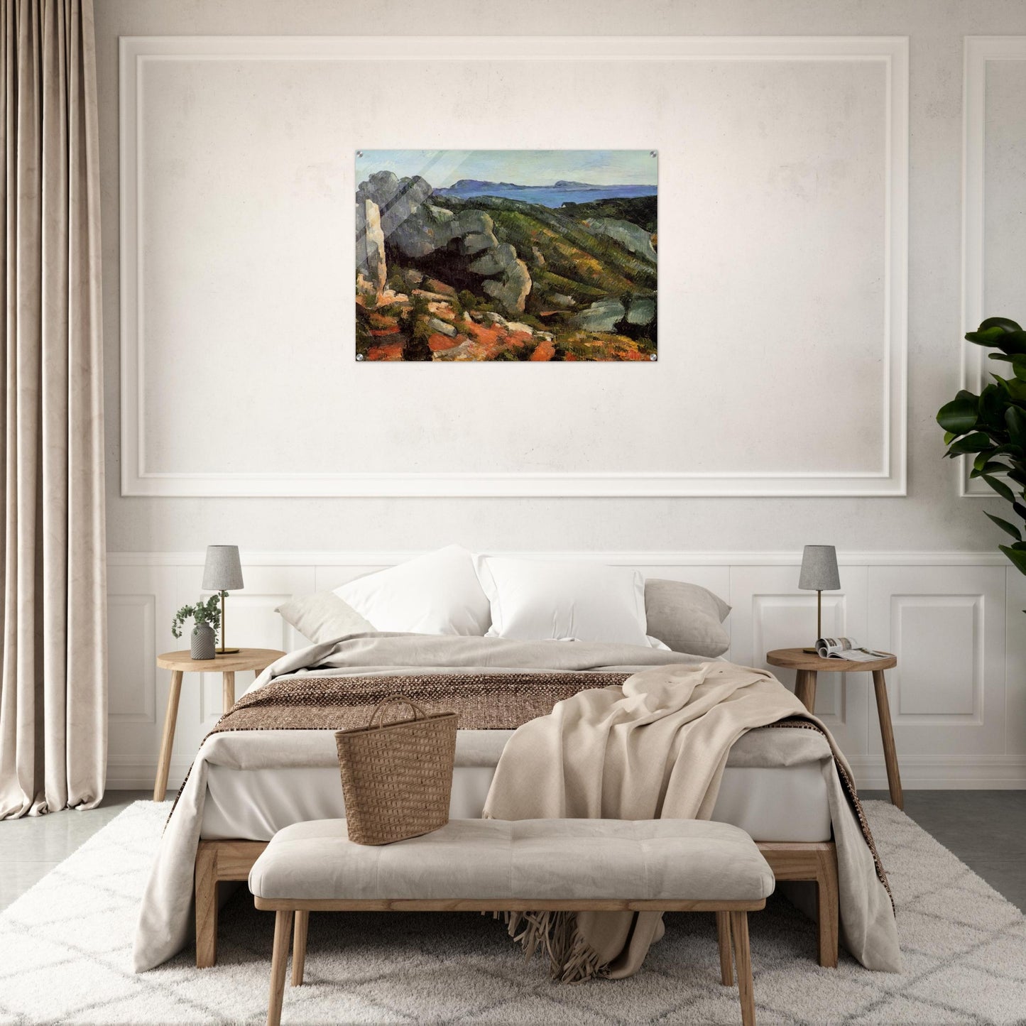 Rocks at L'Estaque - Paul Cézanne Acrylic Print - 70x100 cm / 28x40″ inches