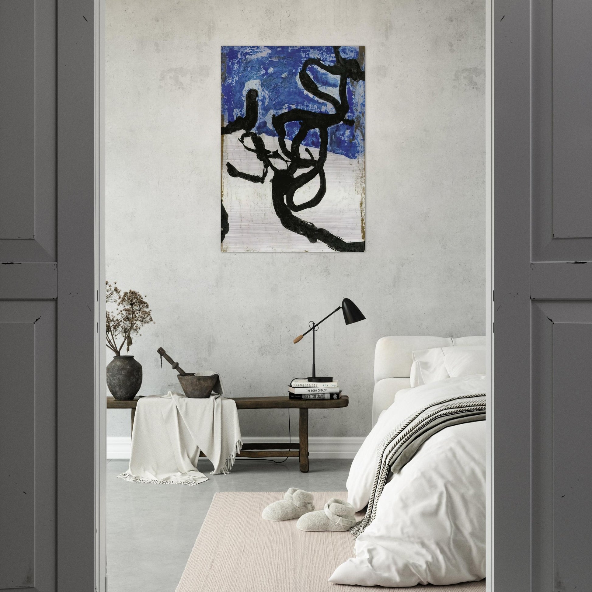 Untitled - Tachisme - Emil Schumacher Brushed Aluminum Print - 70x100 cm / 28x40 inches | Emil Schumacher Aluminum Print | Emil Schumacher Prints