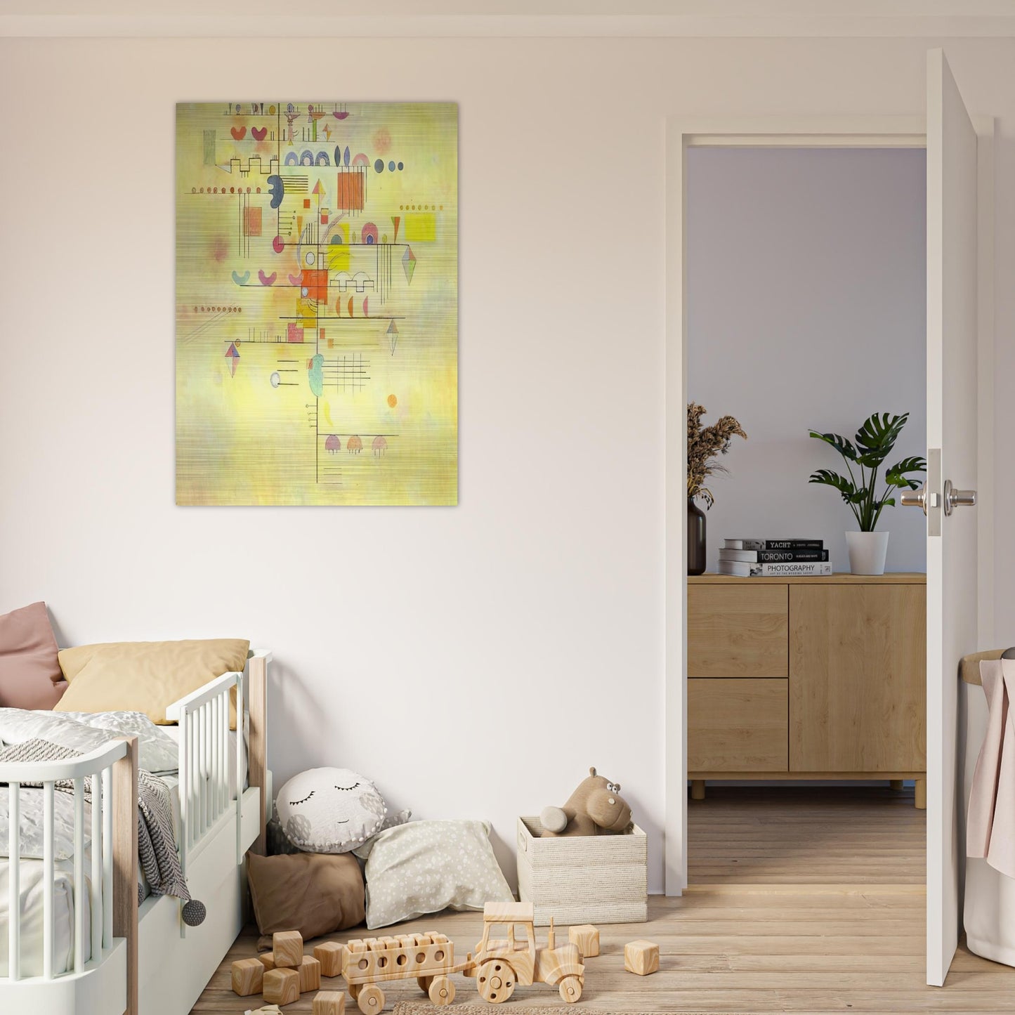 GENTLE ACCENT 1934 - Wassily Kandinsky Brushed Aluminum Print - 70x100 cm / 28x40 inches | Wassily Kandinsky Aluminum Print | Wassily Kandinsky Prints