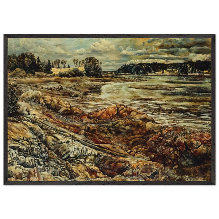 DIVIDED AND DIVIDED - Ivan Albright 70x100 cm / 28x40 inches Framed Art Print – Black Wooden Frame