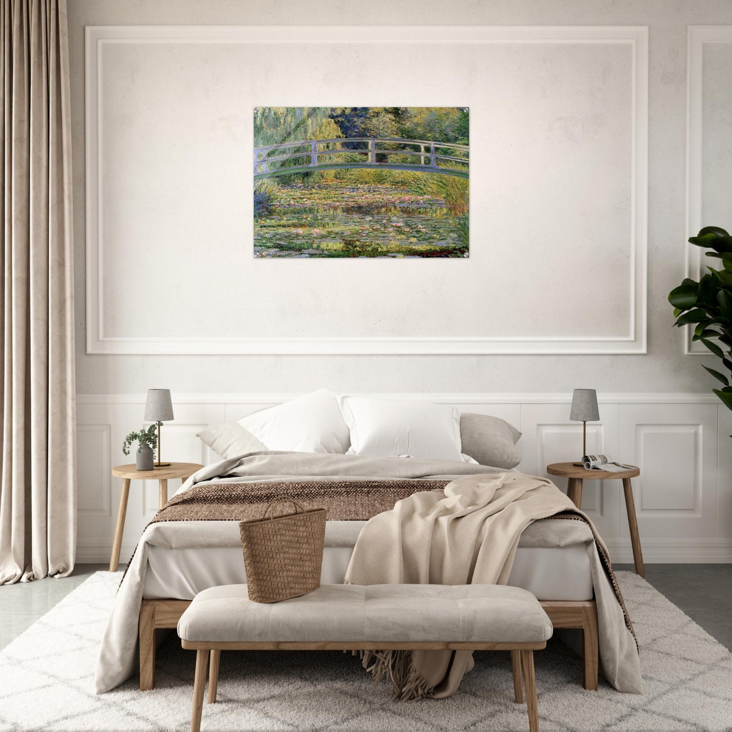 The Japanese Bridge The Water-Lily Pond - claude monet Acrylic Print - 70x100 cm / 28x40″ inches | claude monet Wall Art | claude monet Prints