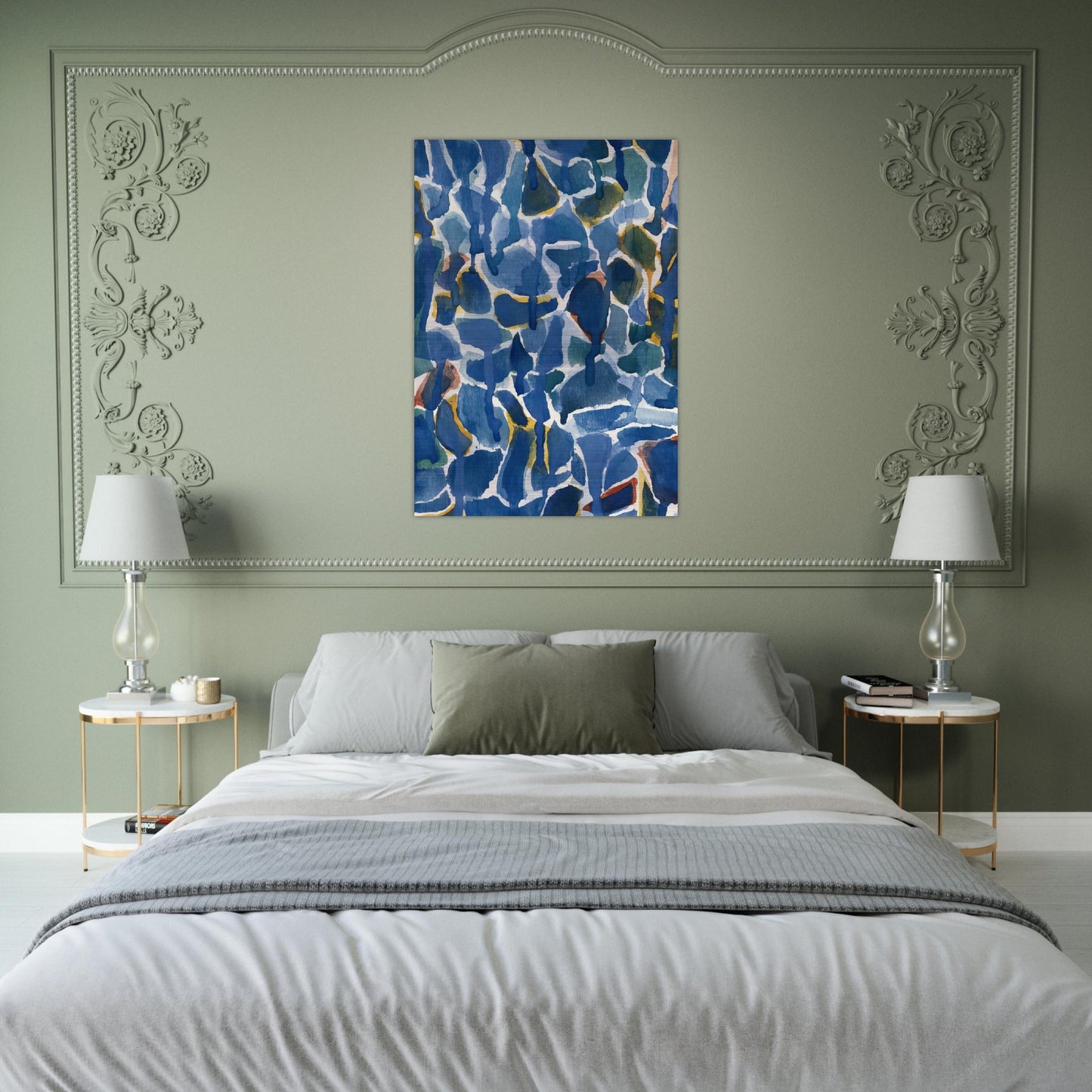 Untitled  SF54-077  - Sam Francis Brushed Aluminum Print - 70x100 cm / 28x40 inches | Sam Francis Aluminum Print | Sam Francis Prints