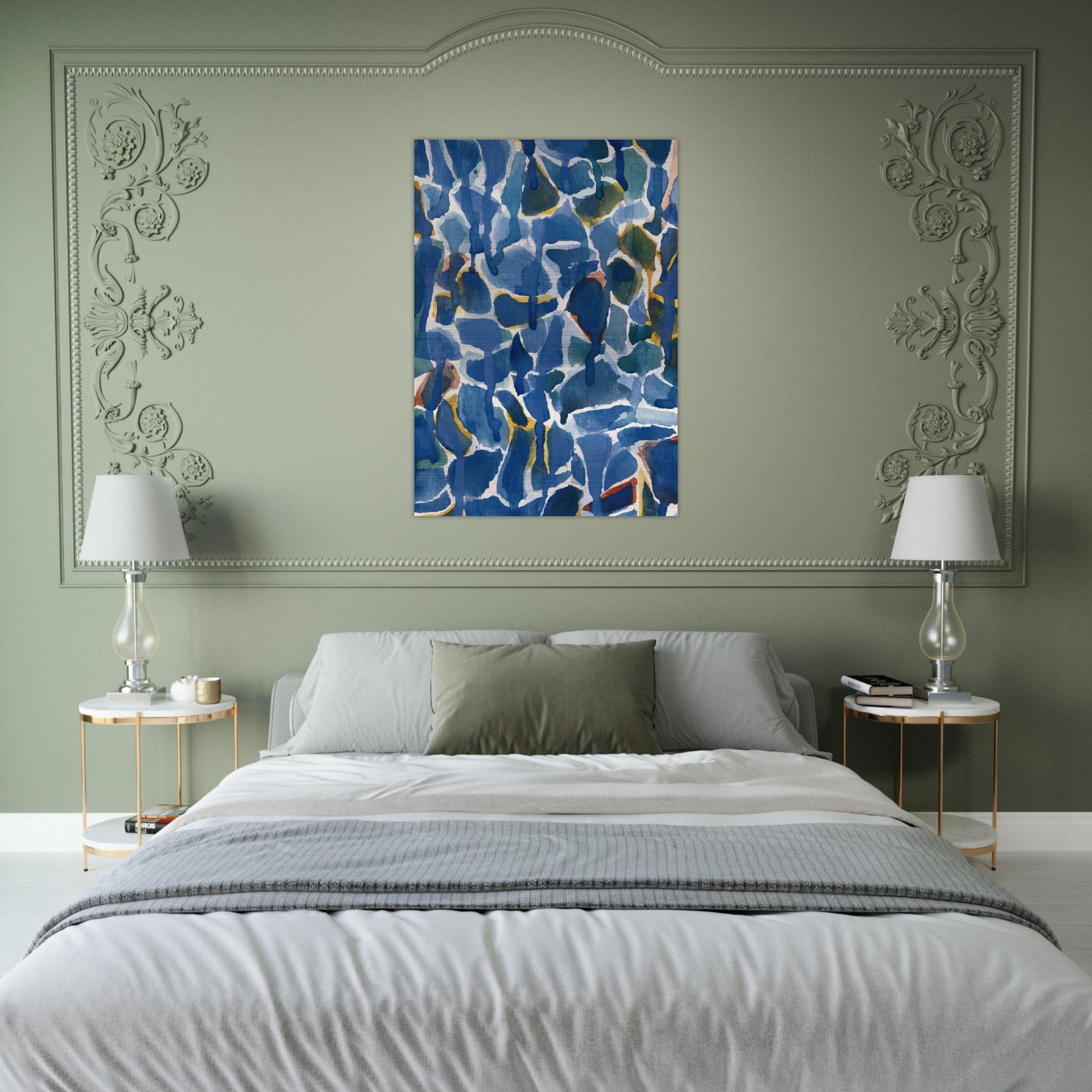 Untitled  SF54-077  - Sam Francis Brushed Aluminum Print - 70x100 cm / 28x40 inches | Sam Francis Aluminum Print | Sam Francis Prints