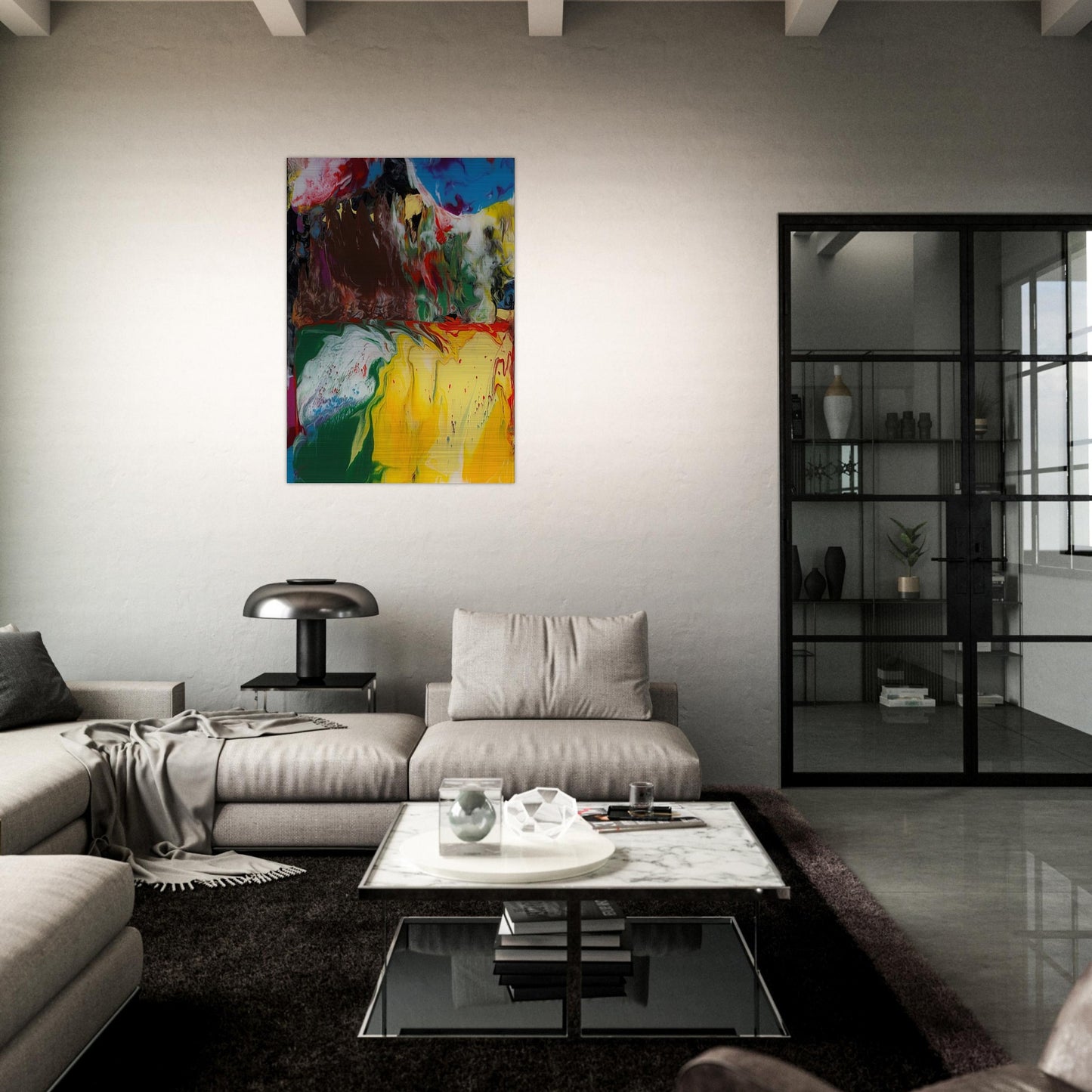 SINDBAD 2008 - Gerhard Richter Brushed Aluminum Print - 70x100 cm / 28x40 inches | Gerhard Richter Aluminum Print | Gerhard Richter Prints