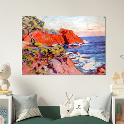 Rochers sur la Côte à Agay - 1907 - Armand Guillaumin Acrylic Print - 70x100 cm / 28x40″ inches