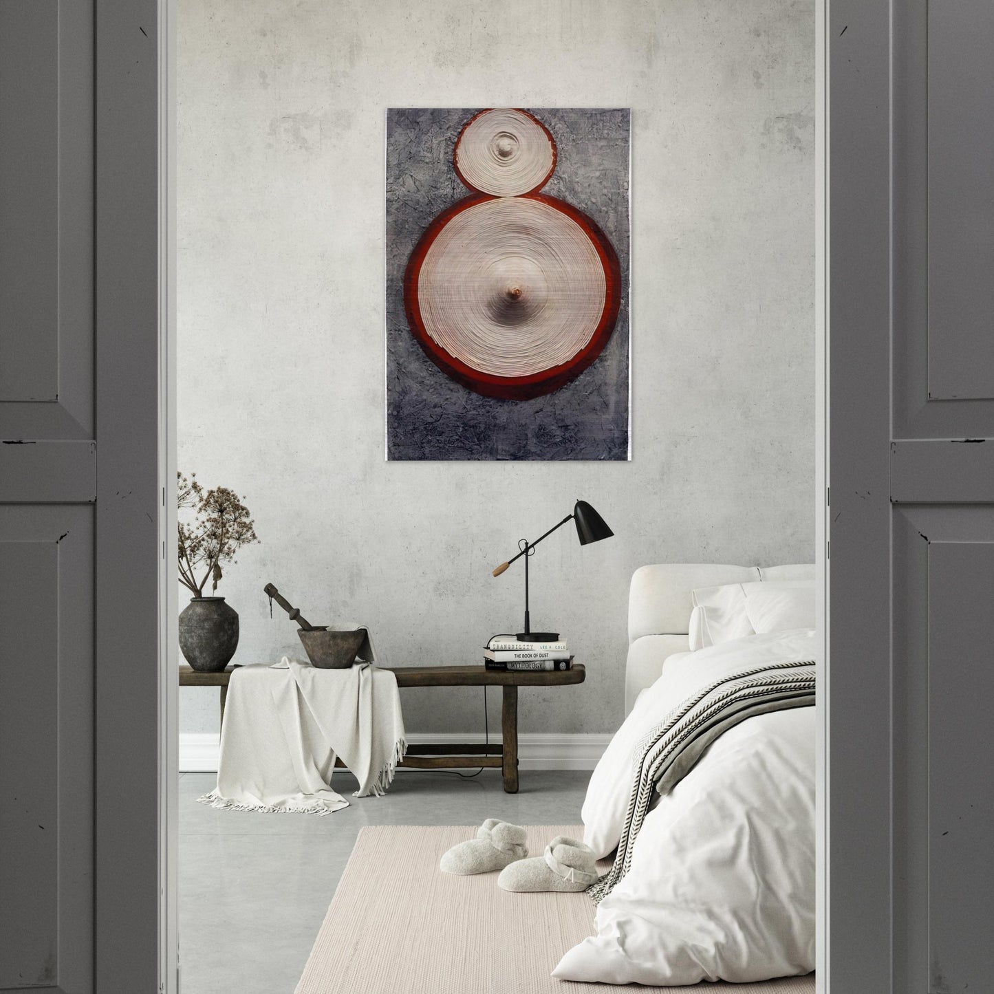 RINGAROUND AROSIE 1965 - Eva Hesse Brushed Aluminum Print - 70x100 cm / 28x40 inches | Eva Hesse Aluminum Print | Eva Hesse Prints