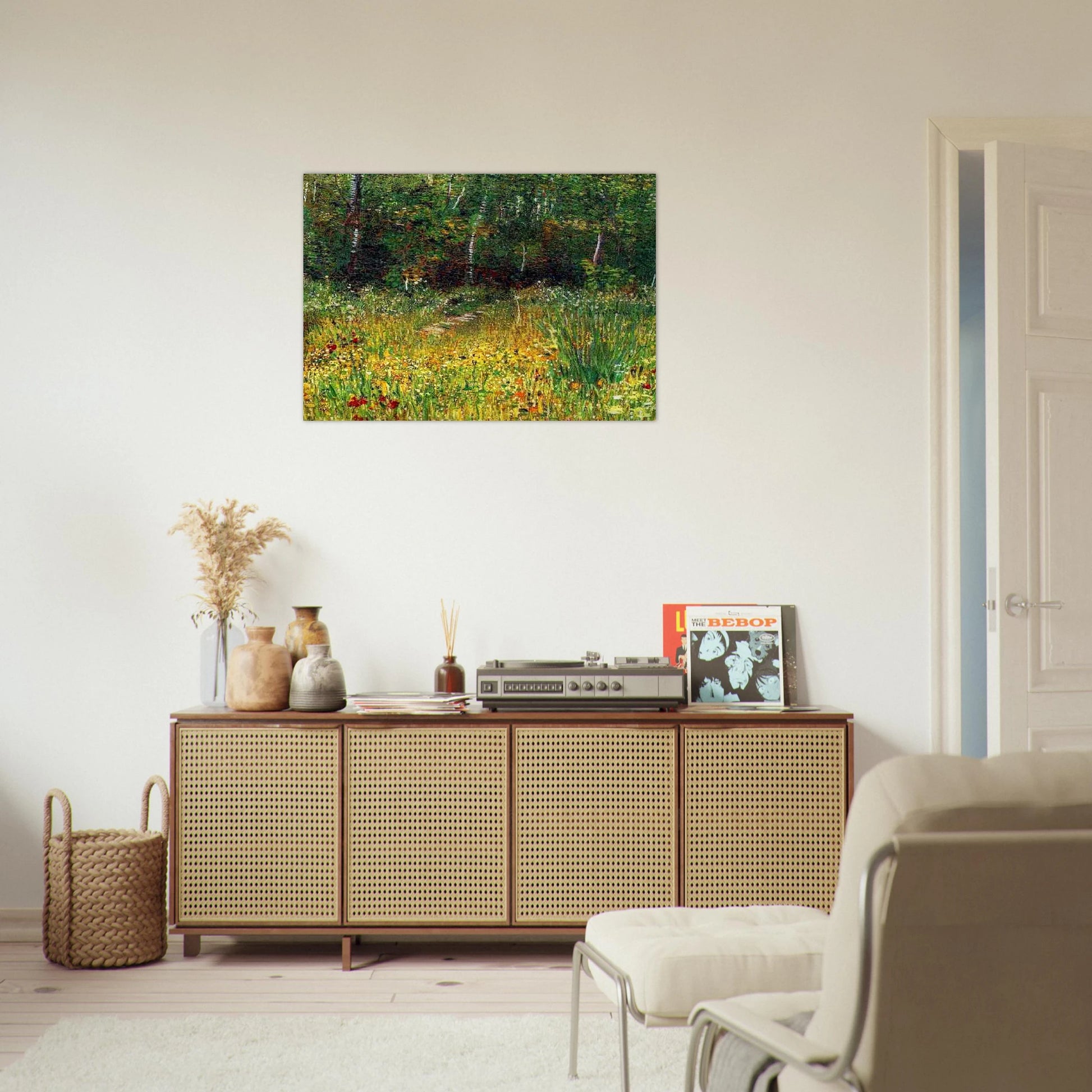 Park at Asnieres in Spring - Vincent van Gogh Brushed Aluminum Print - 70x100 cm / 28x40 inches | Vincent van Gogh Aluminum Print | Vincent van Gogh Prints