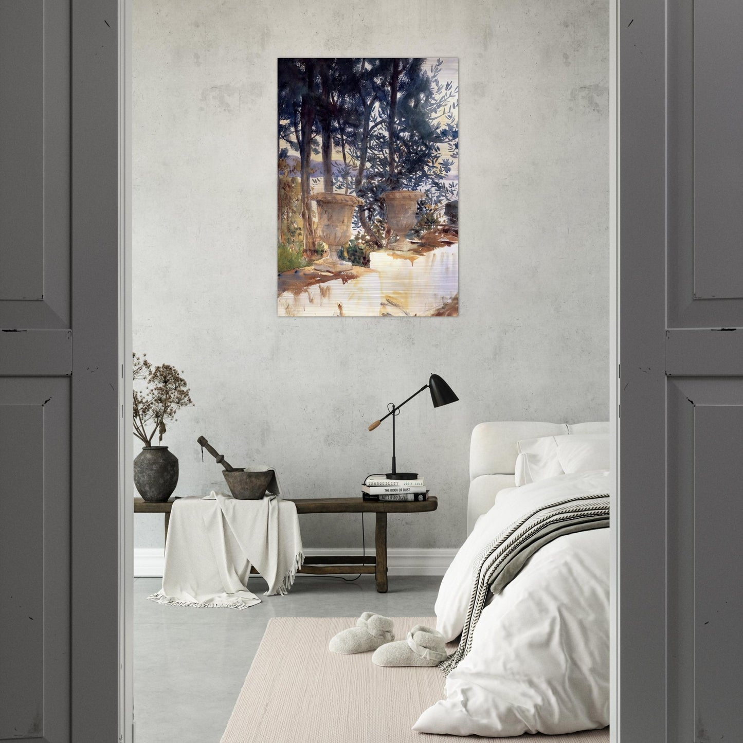 Corfu The Terrace - John Singer Sargent Brushed Aluminum Print - 70x100 cm / 28x40 inches | John Singer Sargent Aluminum Print | John Singer Sargent Prints