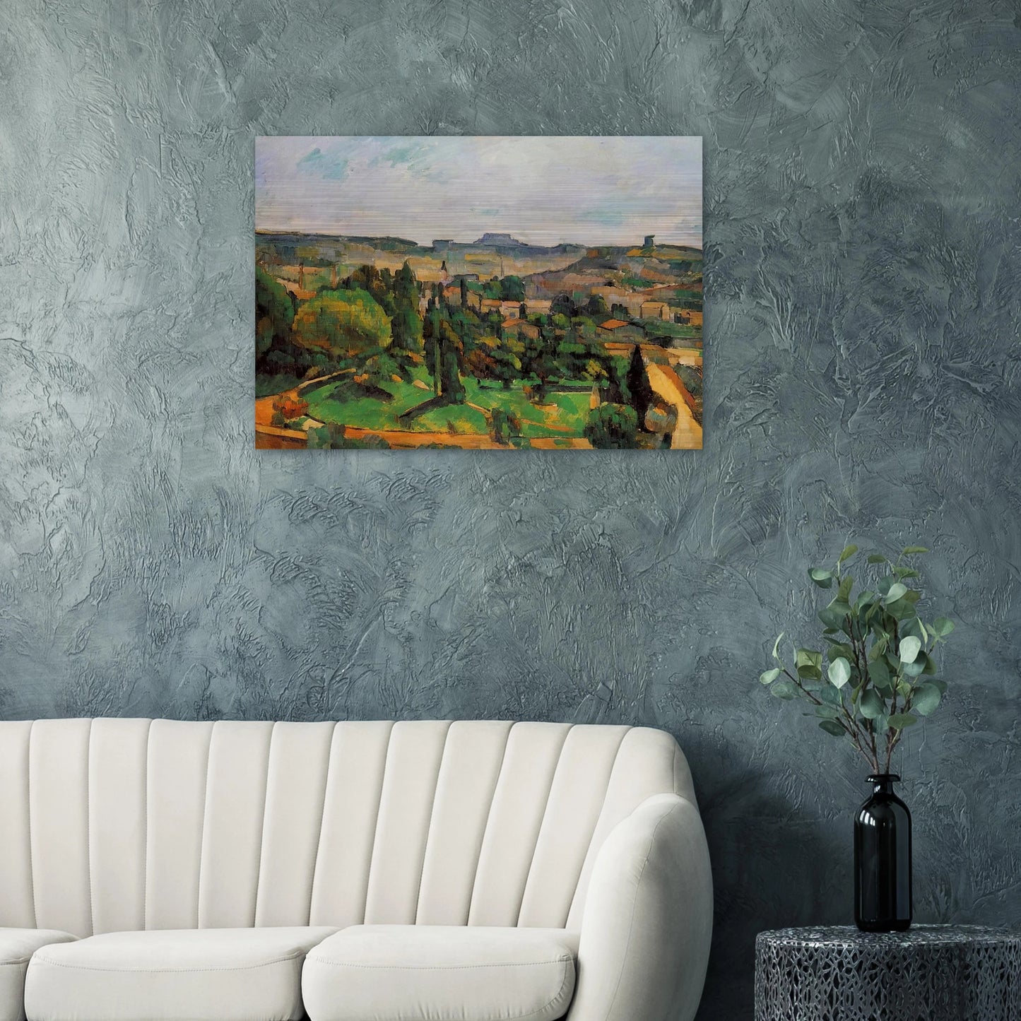 Ile de France Landscape - Paul Cézanne Brushed Aluminum Print - 70x100 cm / 28x40 inches | Paul Cézanne Aluminum Print | Paul Cézanne Prints