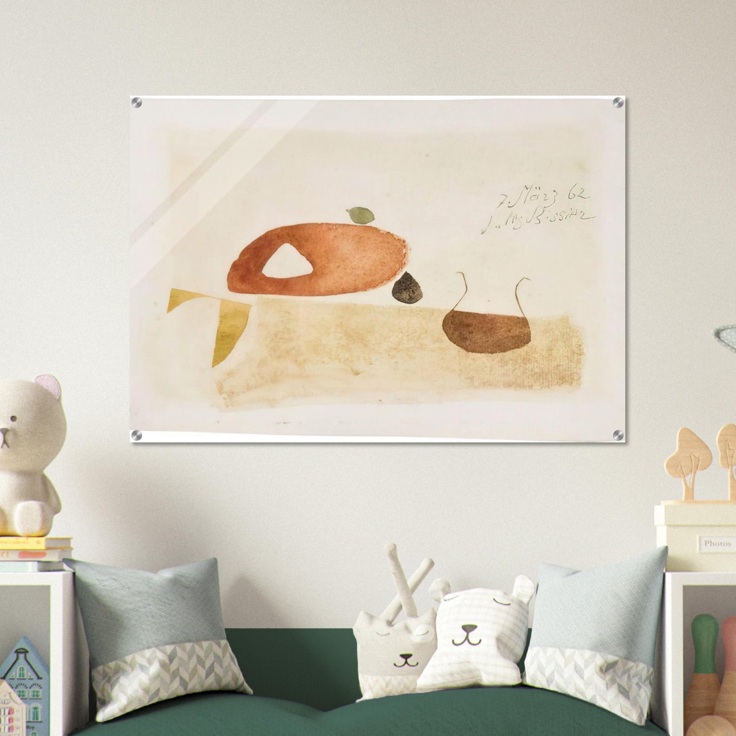 Komposition 7. März 62 - 1962 - Julius Bissier Acrylic Print - 70x100 cm / 28x40″ inches