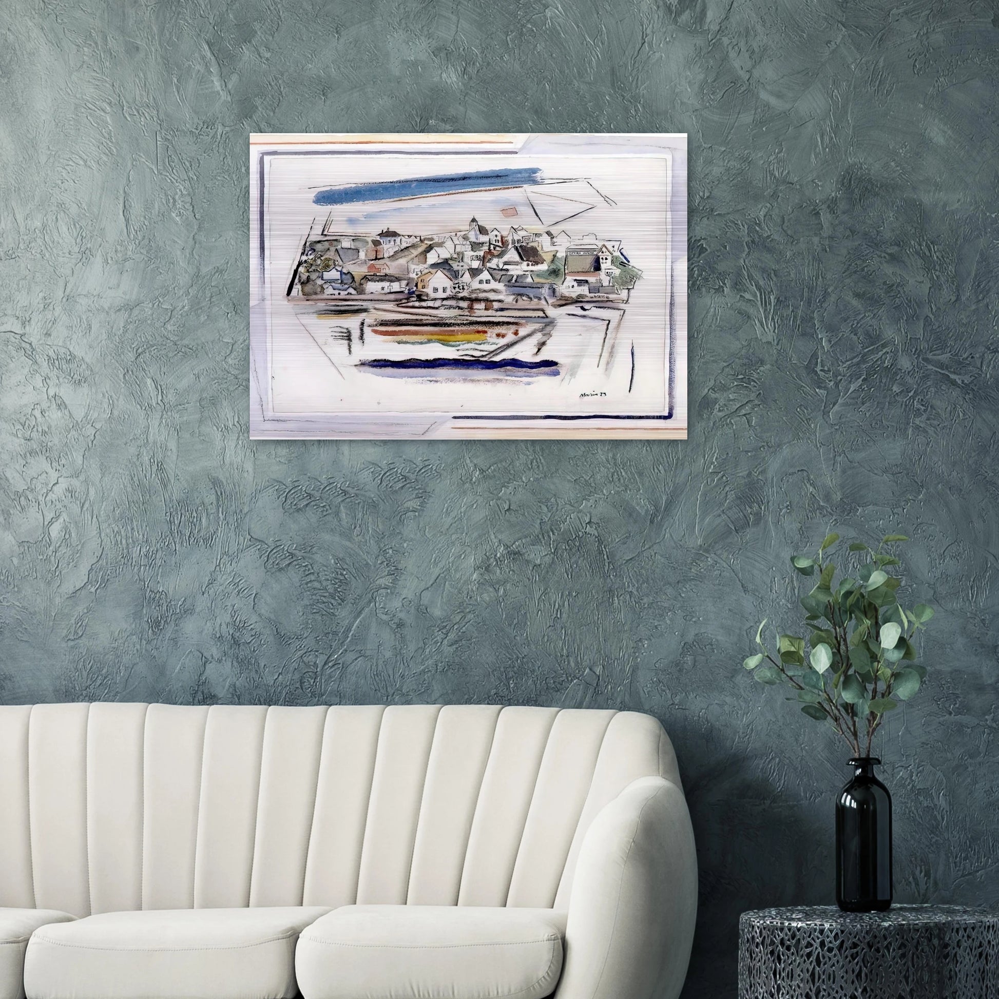 Stonington Maine - 1923 - John Marin Brushed Aluminum Print - 70x100 cm / 28x40 inches | John Marin Aluminum Print | John Marin Prints