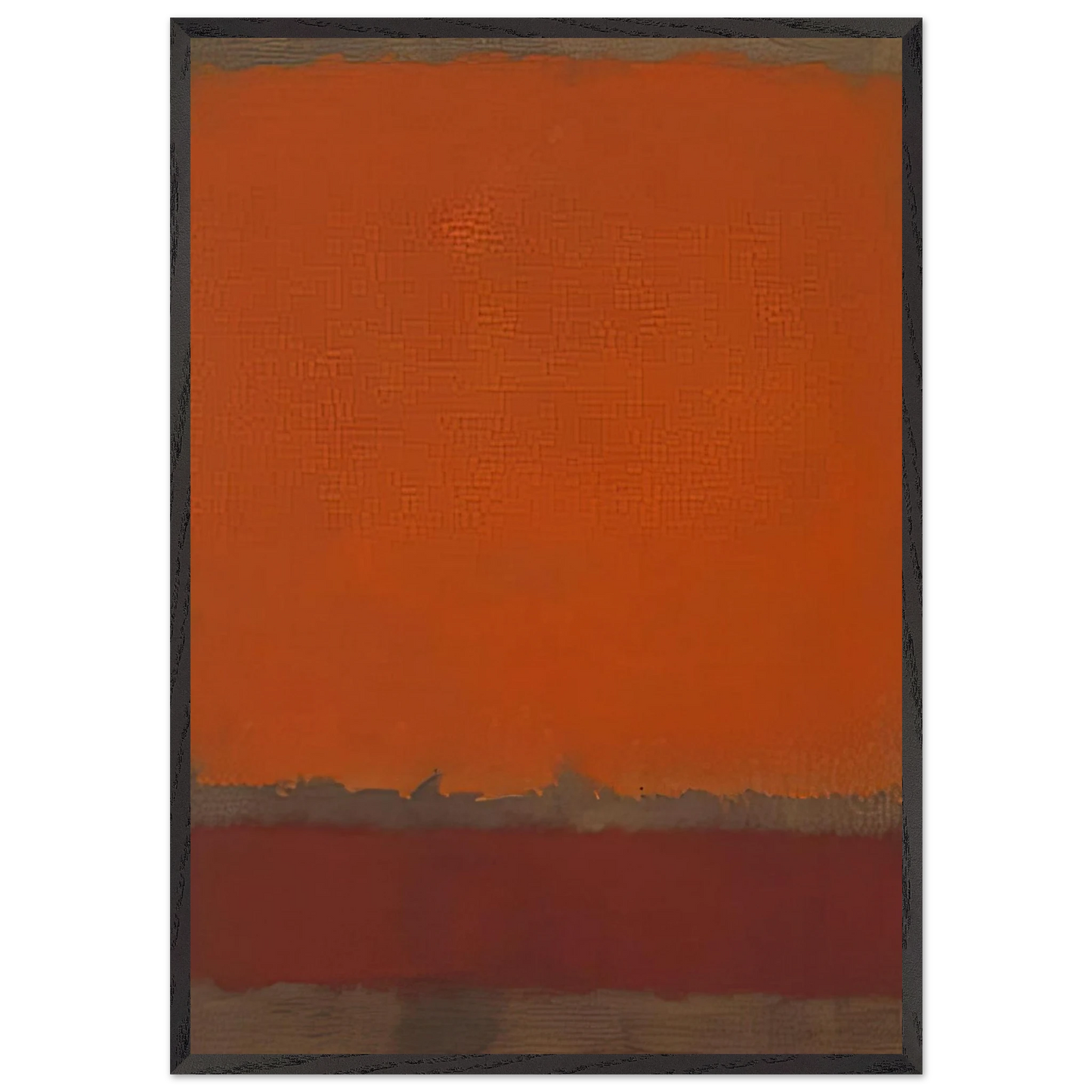Ochre and Red on Red - 1962 - Mark Rothko 70x100 cm / 28x40 inches Framed Art Print – Black Wooden Frame
