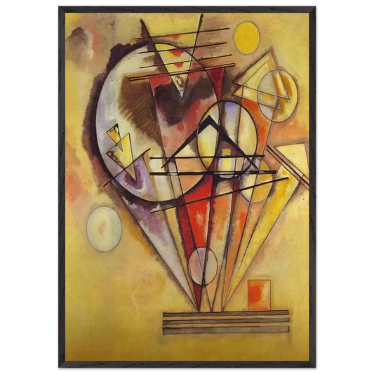 ON THE POINTS 1928 - Wassily Kandinsky 70x100 cm / 28x40 inches Framed Art Print – Black Wooden Frame