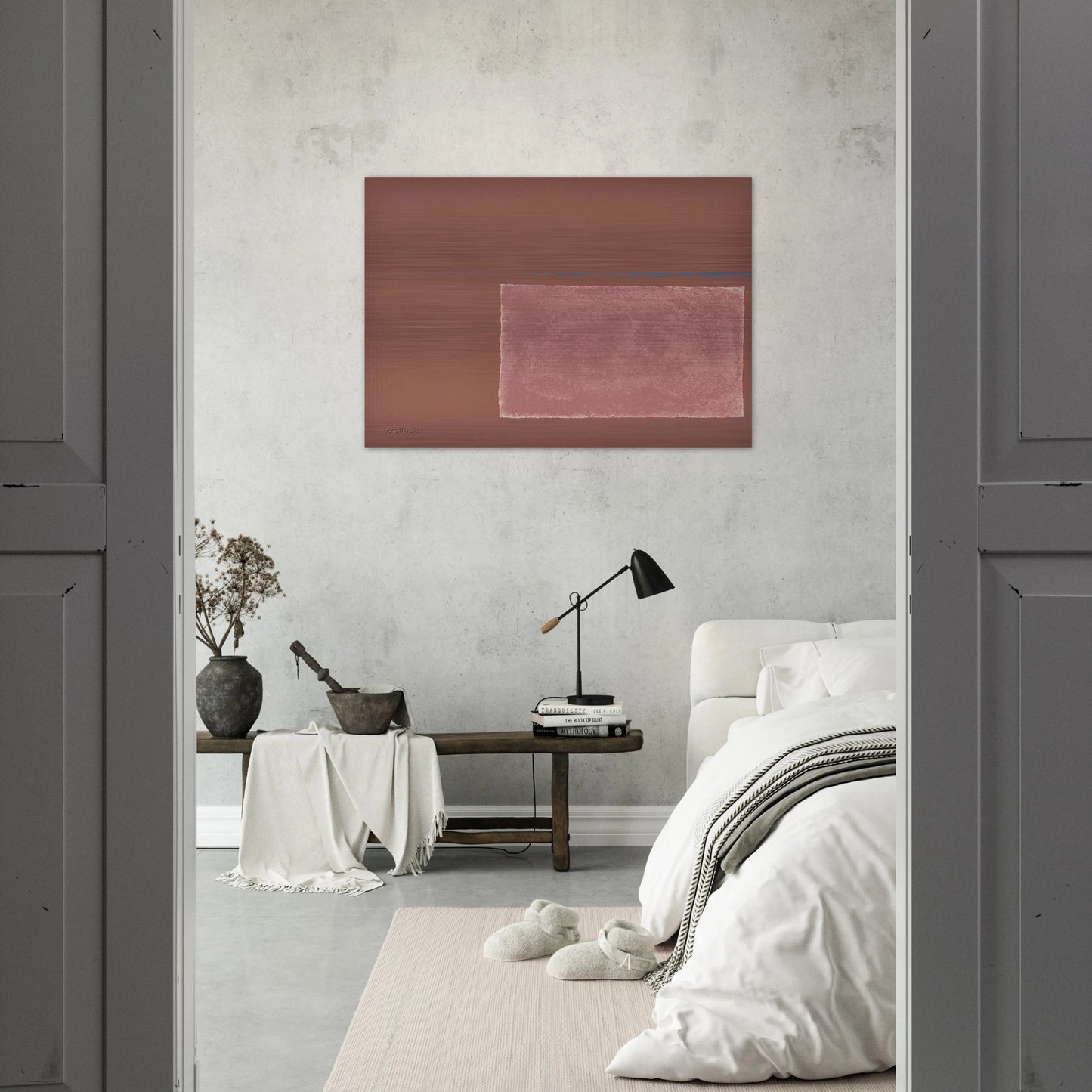 Spartan Sun Box I - Color Field Painting - Theodoros Stamos Brushed Aluminum Print - 70x100 cm / 28x40 inches | Theodoros Stamos Aluminum Print | Theodoros Stamos Prints