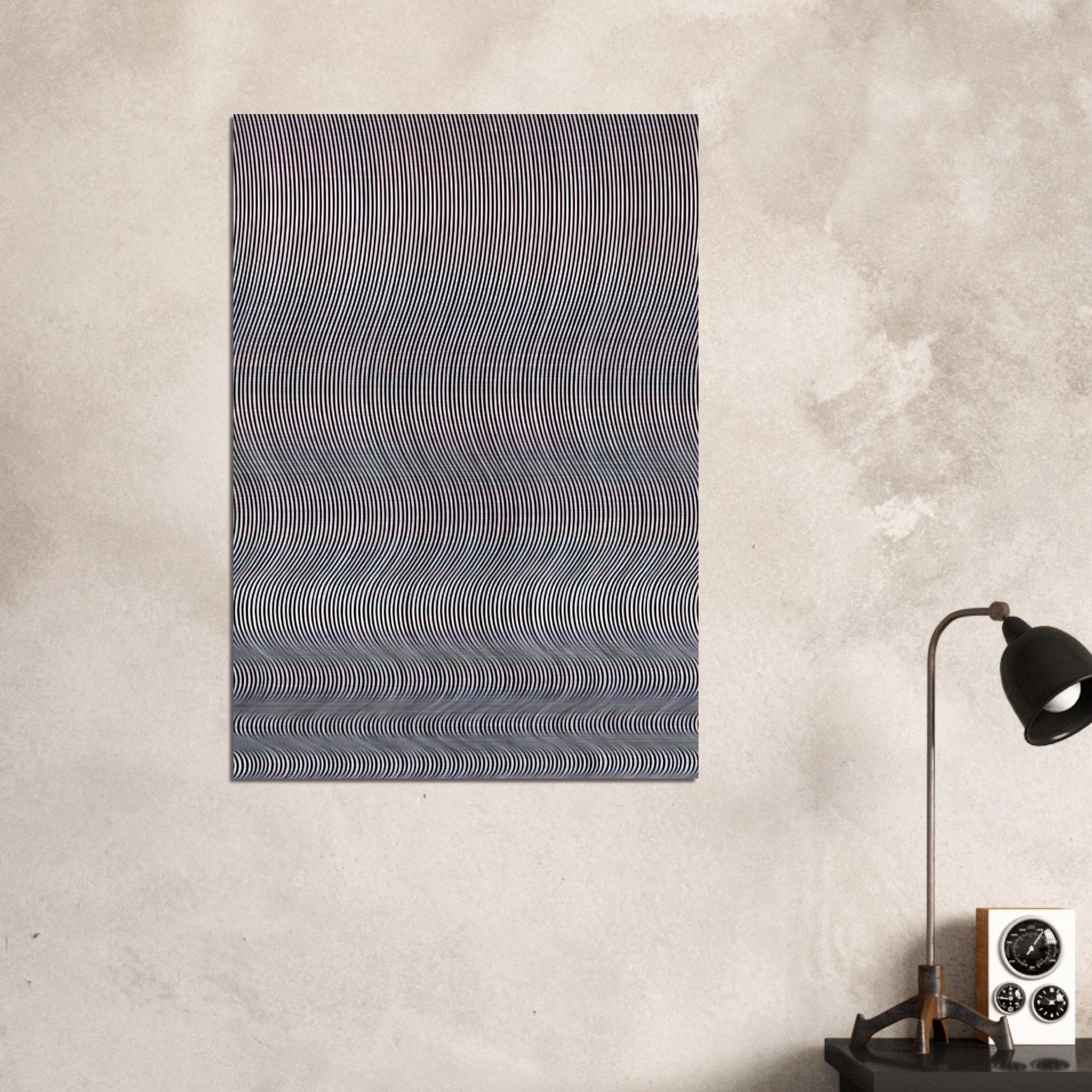 FALL 1963 - Bridget Riley Brushed Aluminum Print - 70x100 cm / 28x40 inches | Bridget Riley Aluminum Print | Bridget Riley Prints