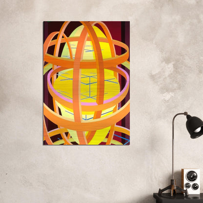 Trajans Edge II - Al Held Brushed Aluminum Print - 70x100 cm / 28x40 inches | Al Held Aluminum Print | Al Held Prints