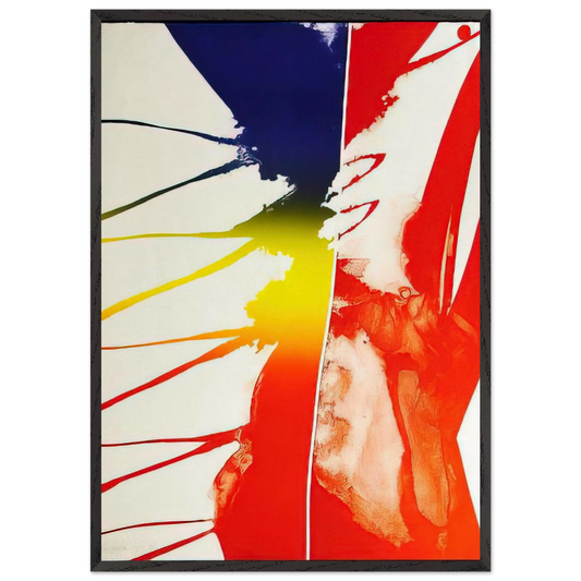 Continental Divide - 1981 - Paul Jenkins 70x100 cm / 28x40 inches Framed Art Print – Black Wooden Frame