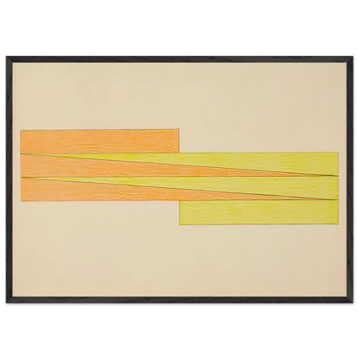 Untitled - 1965 N8 - Larry Zox 70x100 cm / 28x40 inches Framed Art Print – Black Wooden Frame