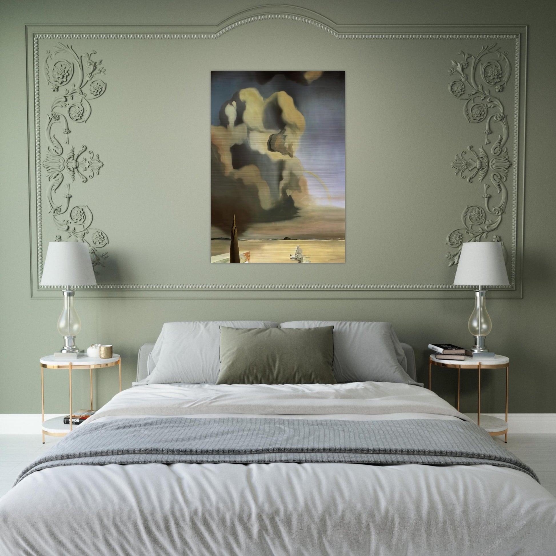 THE SPECTRE AND THE PHANTOM - Salvador Dali Brushed Aluminum Print - 70x100 cm / 28x40 inches | Salvador Dali Aluminum Print | Salvador Dali Prints