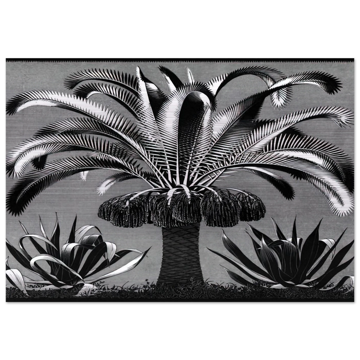 PALM - MC Escher Brushed Aluminum Print - 70x100 cm / 28x40 inches | MC Escher Aluminum Print | MC Escher Prints