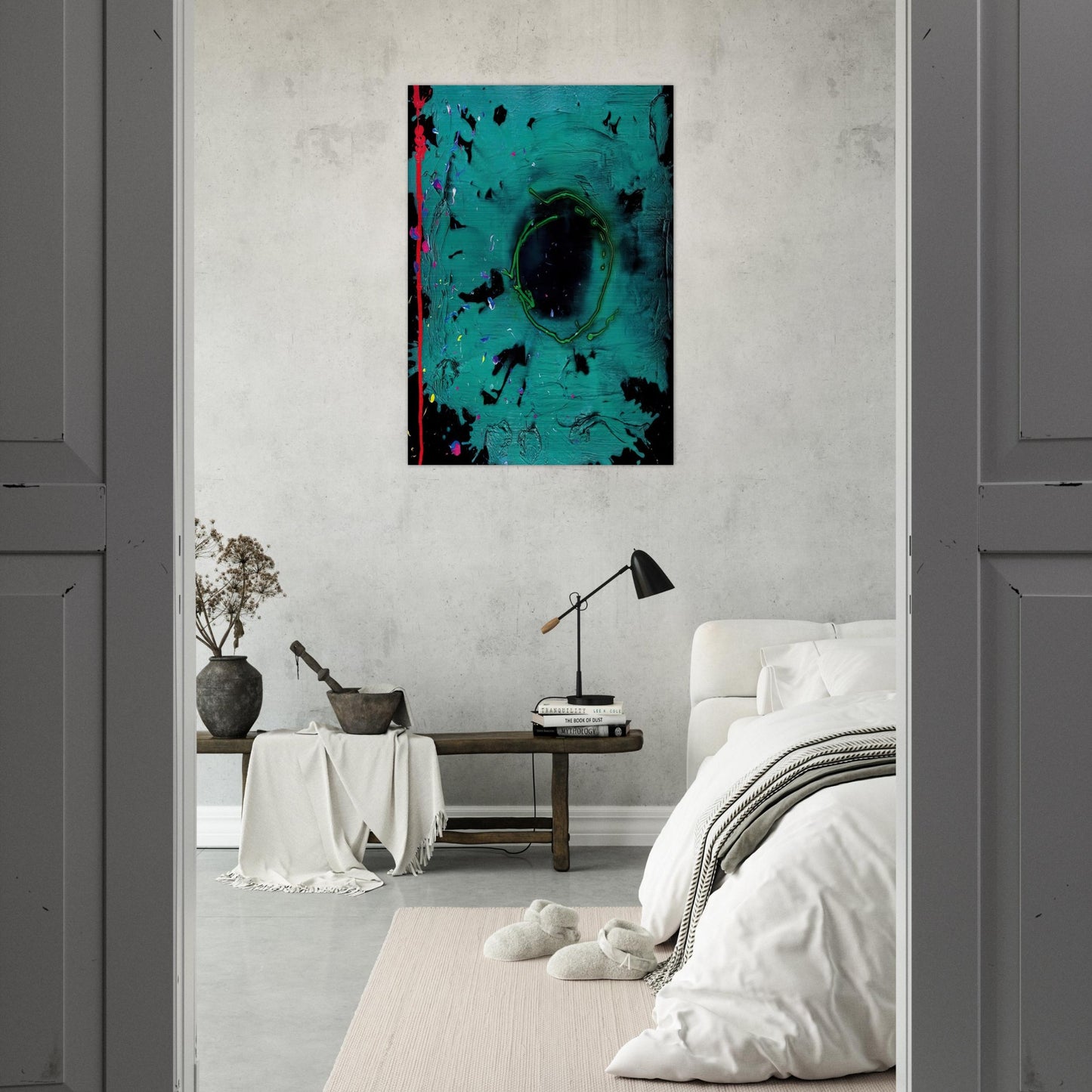 Eyes That Dream - 20.3.08 Clifford Dies - 2008 - John Hoyland Brushed Aluminum Print - 70x100 cm / 28x40 inches | John Hoyland Aluminum Print | John Hoyland Prints