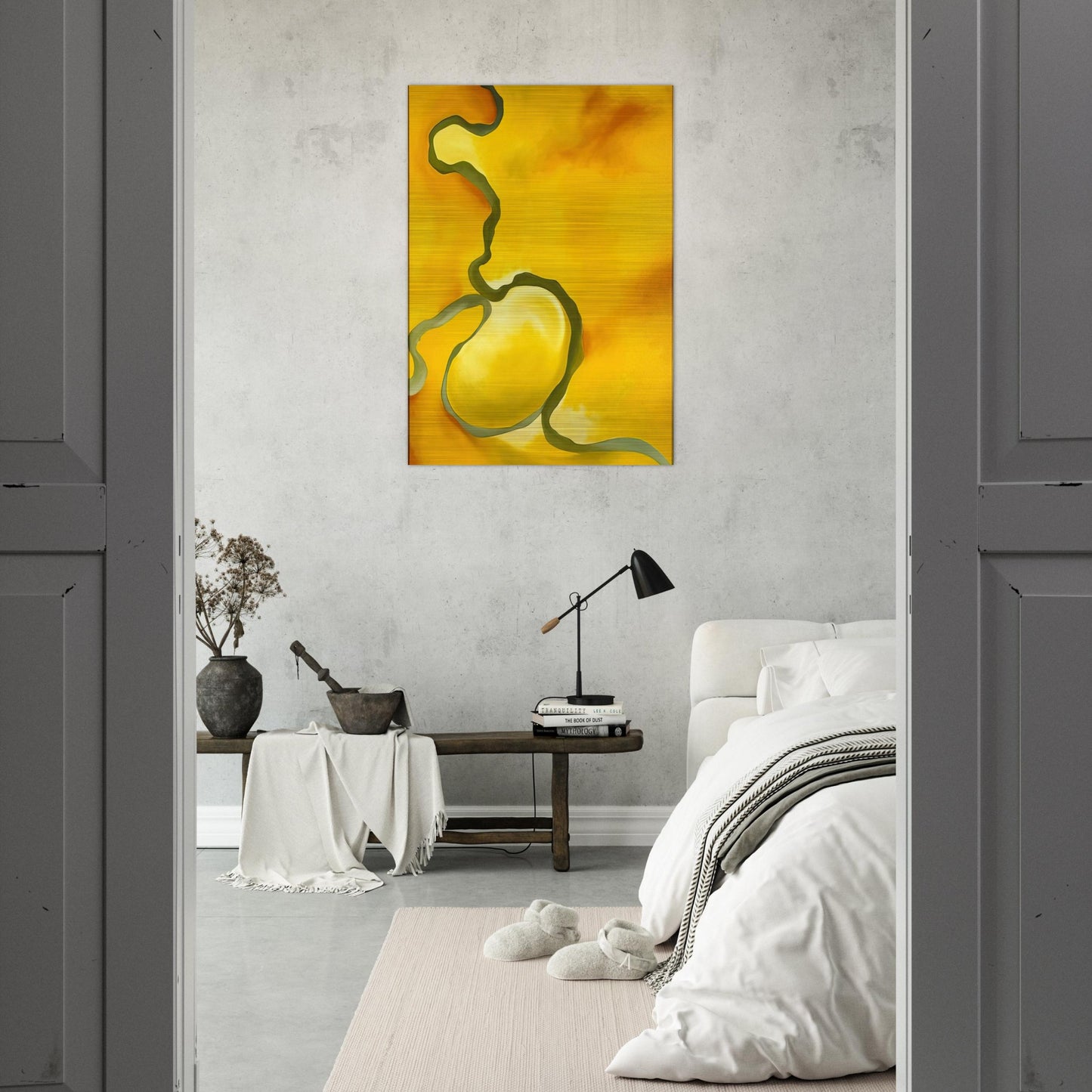 Green, Yellow and Orange - Georgia O'Keeffe Brushed Aluminum Print - 70x100 cm / 28x40 inches | Georgia O'Keeffe Aluminum Print | Georgia O'Keeffe Prints