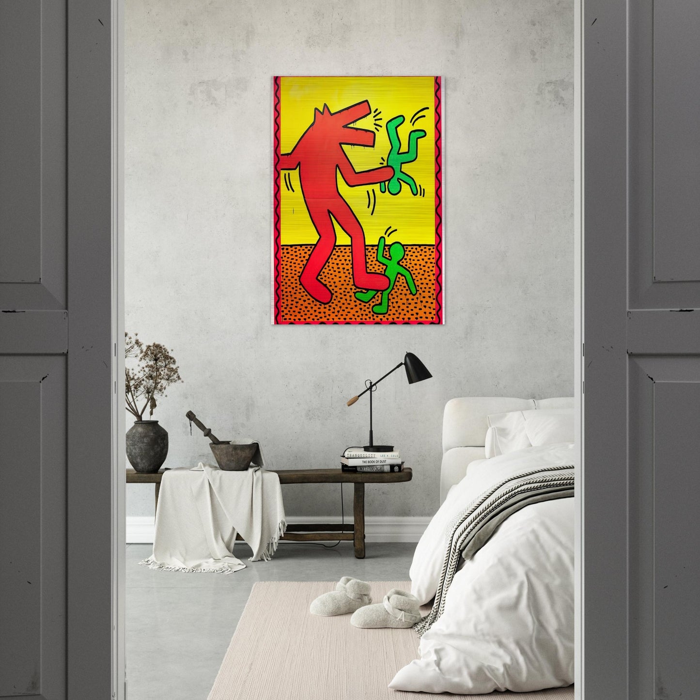 UNTITLED 1982 1 - Keith Haring Brushed Aluminum Print - 70x100 cm / 28x40 inches | Keith Haring Aluminum Print | Keith Haring Prints