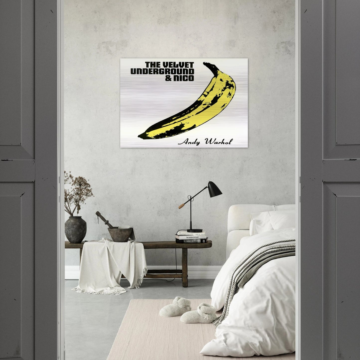 Velvet Underground & Nico - Andy Warhol Brushed Aluminum Print - 70x100 cm / 28x40 inches | Andy Warhol Aluminum Print | Andy Warhol Prints