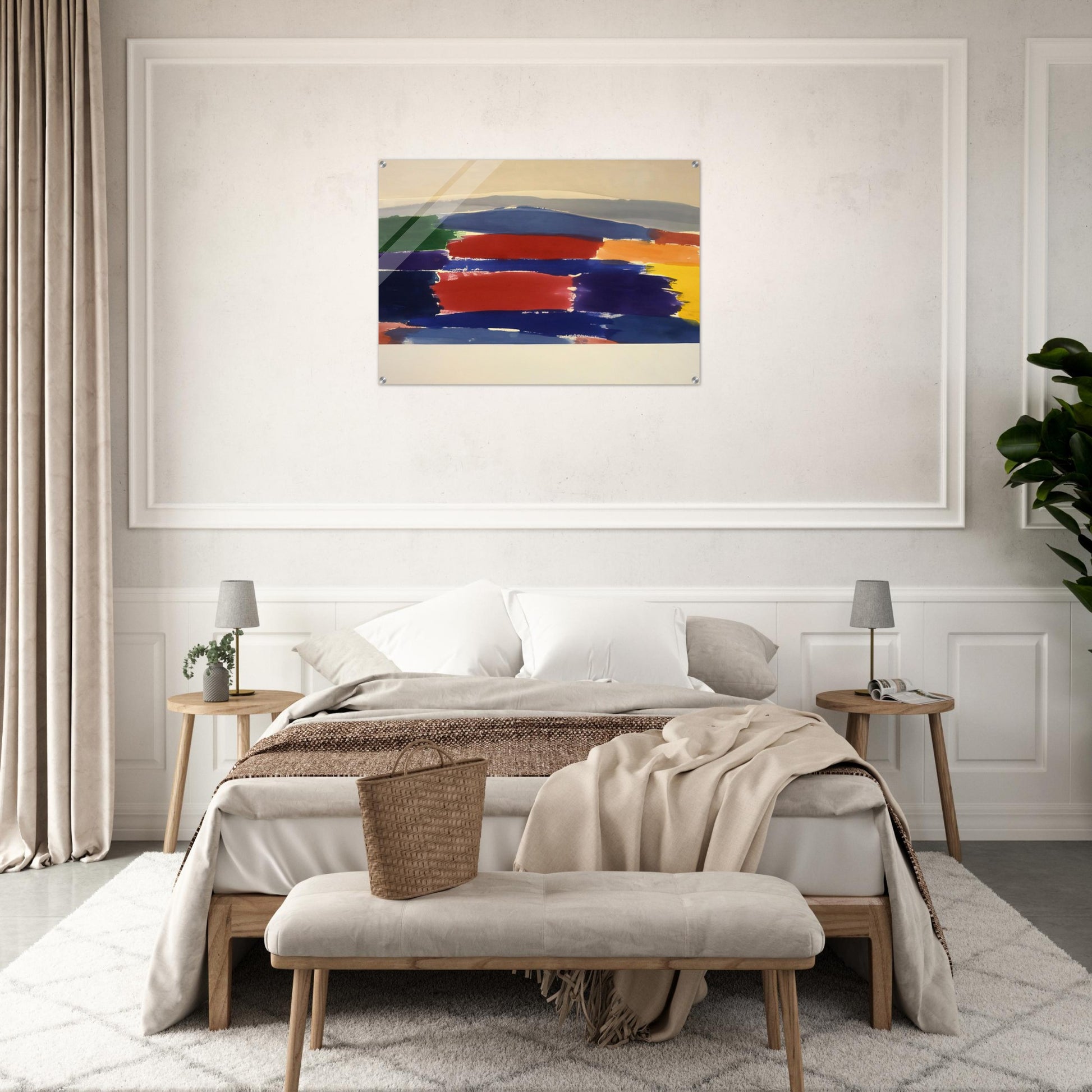 Village In The Moon - 1985 - Ronnie Landfield Acrylic Print - 70x100 cm / 28x40″ inches