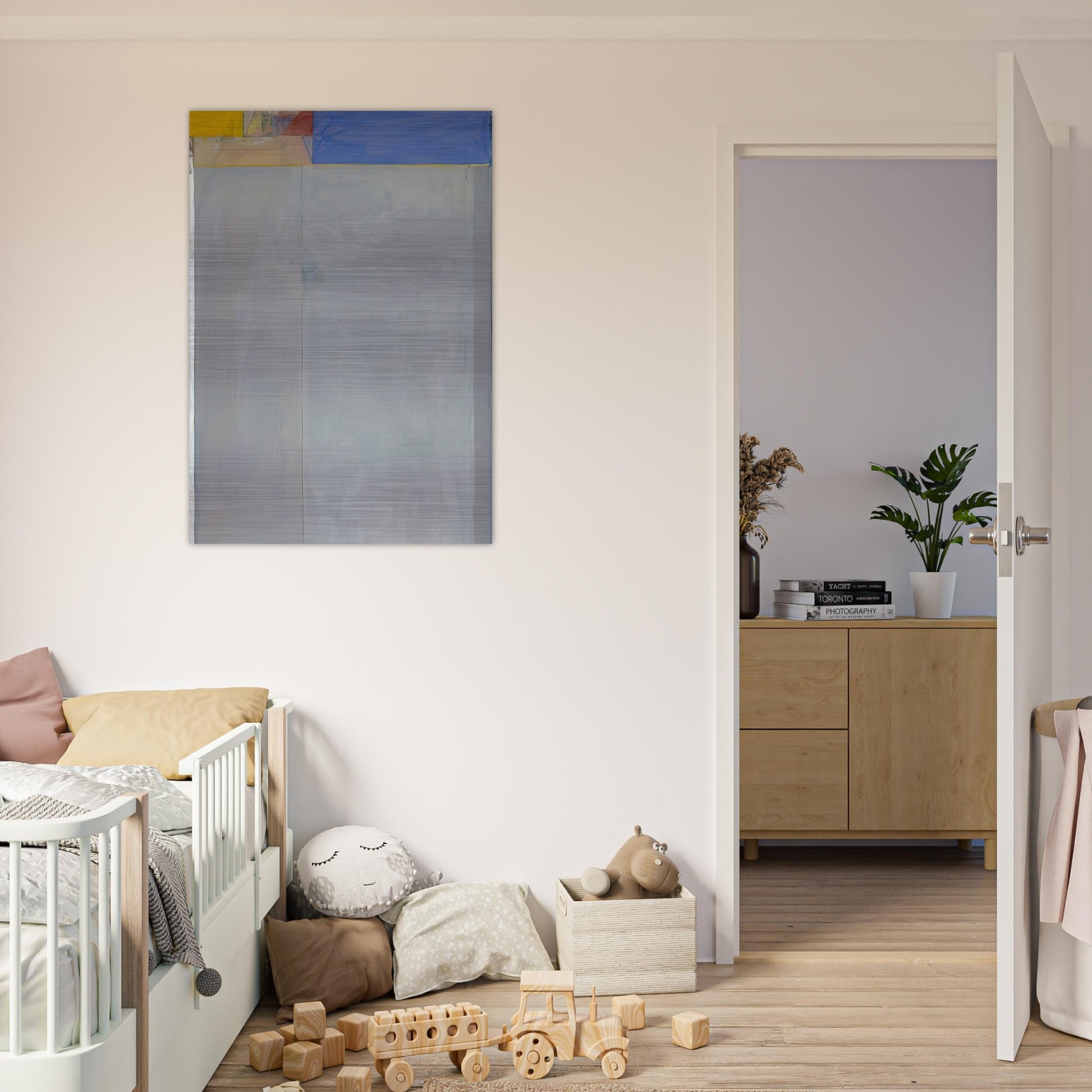 Ocean Park #49 - Richard Diebenkorn Brushed Aluminum Print - 70x100 cm / 28x40 inches | Richard Diebenkorn Aluminum Print | Richard Diebenkorn Prints