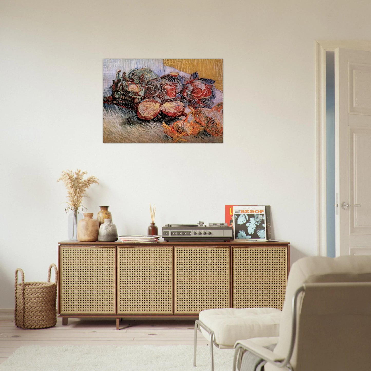 Still Life with Red Cabbages and Onions - Vincent van Gogh Brushed Aluminum Print - 70x100 cm / 28x40 inches | Vincent van Gogh Aluminum Print | Vincent van Gogh Prints