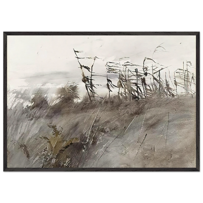 NOVEMBER FIRST 1950 - Andrew Wyeth 70x100 cm / 28x40 inches Framed Art Print – Black Wooden Frame