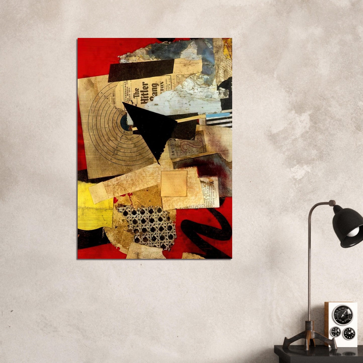 HITLER GANG 1944 - Kurt Schwitters Brushed Aluminum Print - 70x100 cm / 28x40 inches | Kurt Schwitters Aluminum Print | Kurt Schwitters Prints