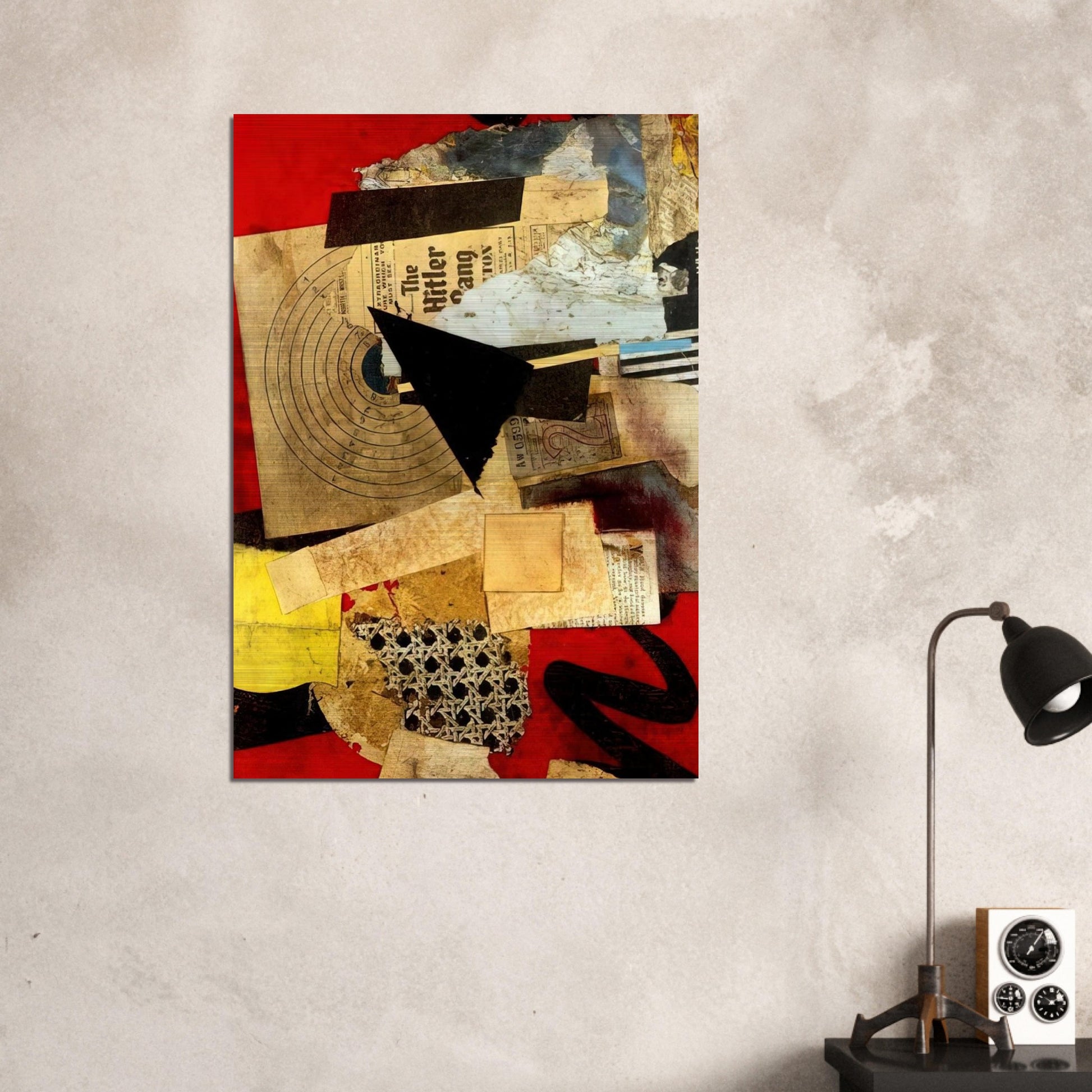 HITLER GANG 1944 - Kurt Schwitters Brushed Aluminum Print - 70x100 cm / 28x40 inches | Kurt Schwitters Aluminum Print | Kurt Schwitters Prints