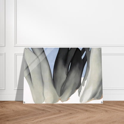 Bare Tree Trunks with Snow - Georgia O'Keeffe Acrylic Print - 70x100 cm / 28x40″ inches