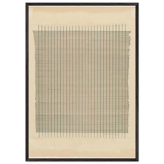 Tremolo - Agnes Martin 70x100 cm / 28x40 inches Framed Art Print – Black Wooden Frame
