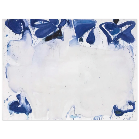 Sam Francis - Composition in Blue and White  75x100 cm / 30x40inches Fine Art Poster