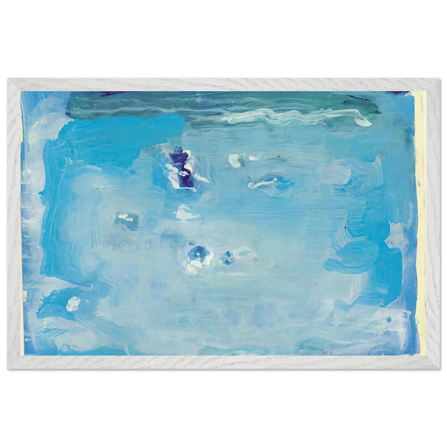 Helen Frankenthaler - Untitled - Color Field Painting, Lyrical Abstraction Wall art - A2 (42 x 59.4  cm) - Premium Wooden Framed Poster With Fine Art Paper-canvas - White frame
