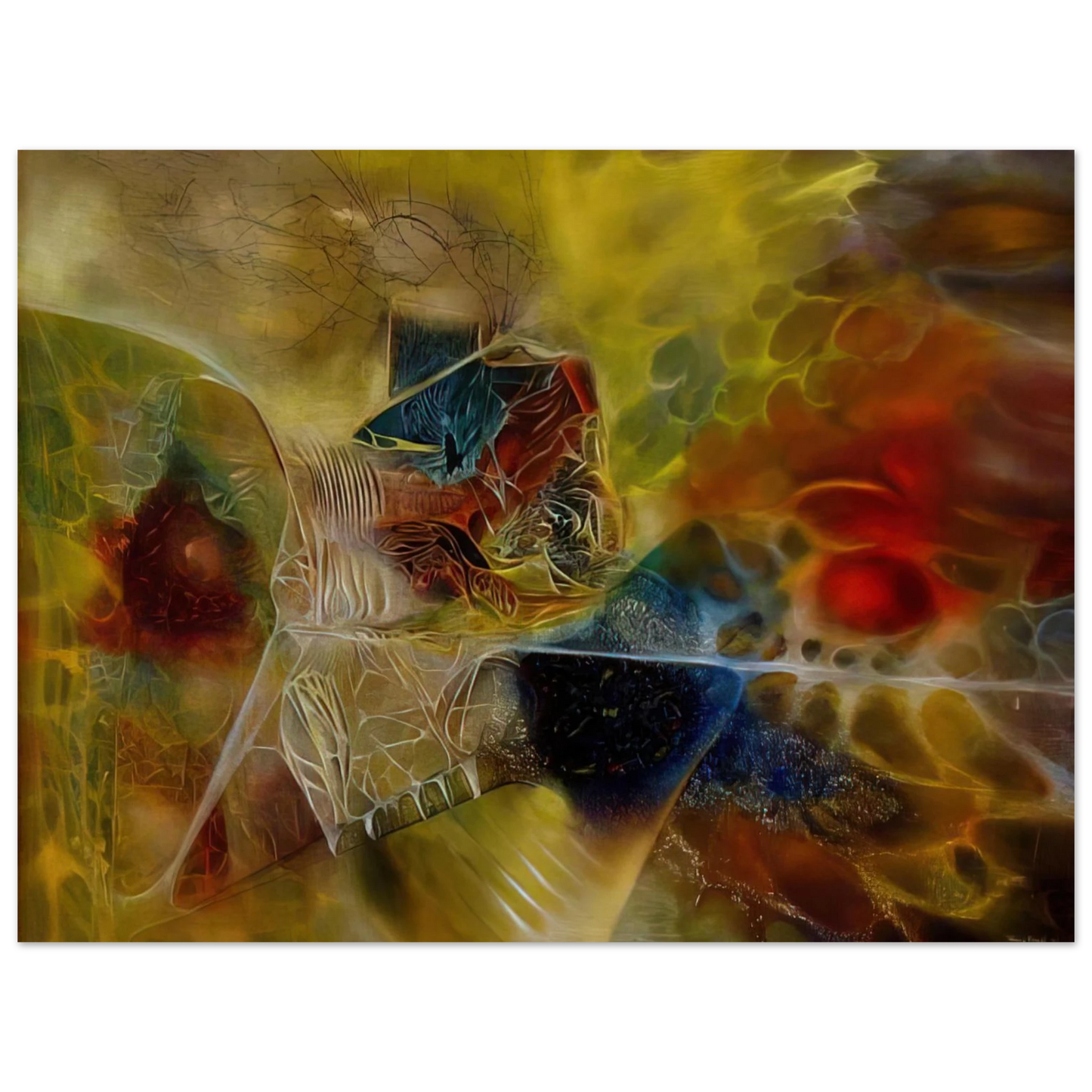 Jimmy Ernst - Biological Discovery - 1944  75x100 cm / 30x40inches Fine Art Poster
