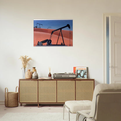 Oil Well - 1979 - Clarence Holbrook Carter Brushed Aluminum Print - 70x100 cm / 28x40 inches | Clarence Holbrook Carter Aluminum Print | Clarence Holbrook Carter Prints