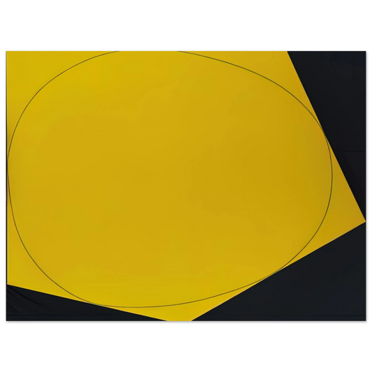 Robert Mangold - DISTORTED CIRCLE WITHIN A POLYGON I 1972  75x100 cm / 30x40inches Fine Art Poster